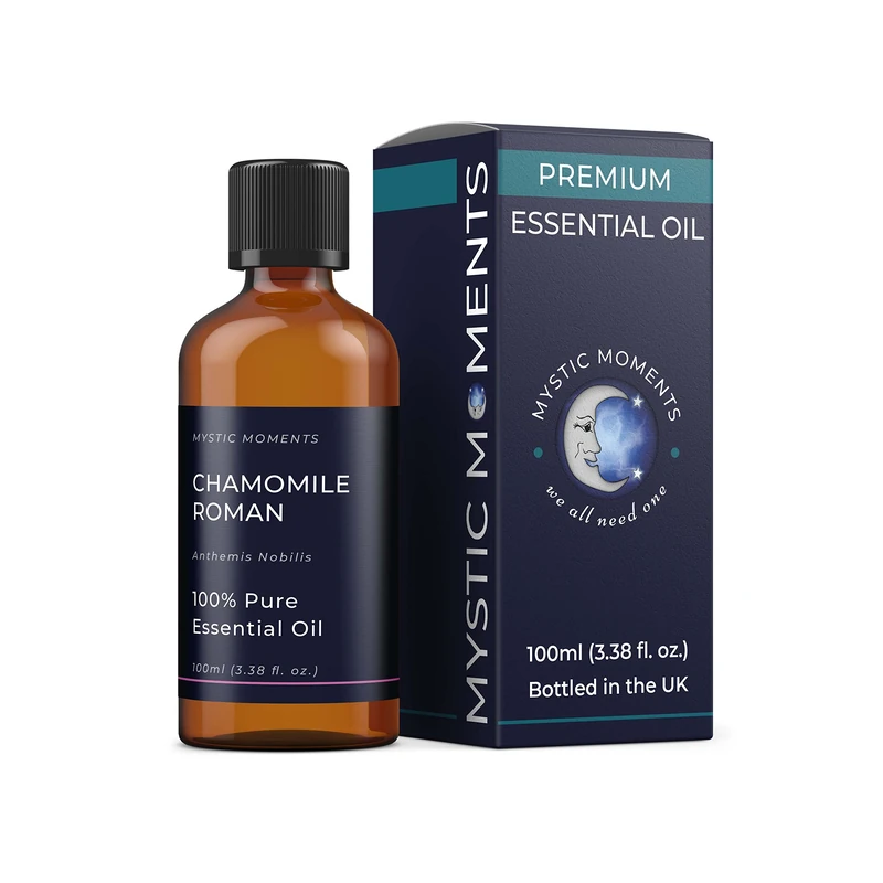 Mystic Moments | Chamomile Roman Essential Oil 100ml | Chamaemelum nobile | Sweet Floral Aroma for Relaxation & Peaceful Home Ambience