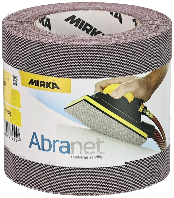 Mirka Abranet net abrasive roll 115 mm x 10 m with Hook & loop/Grit P240 / 1 roll/for sanding wood, filler, varnish, plastic / AE555F0180