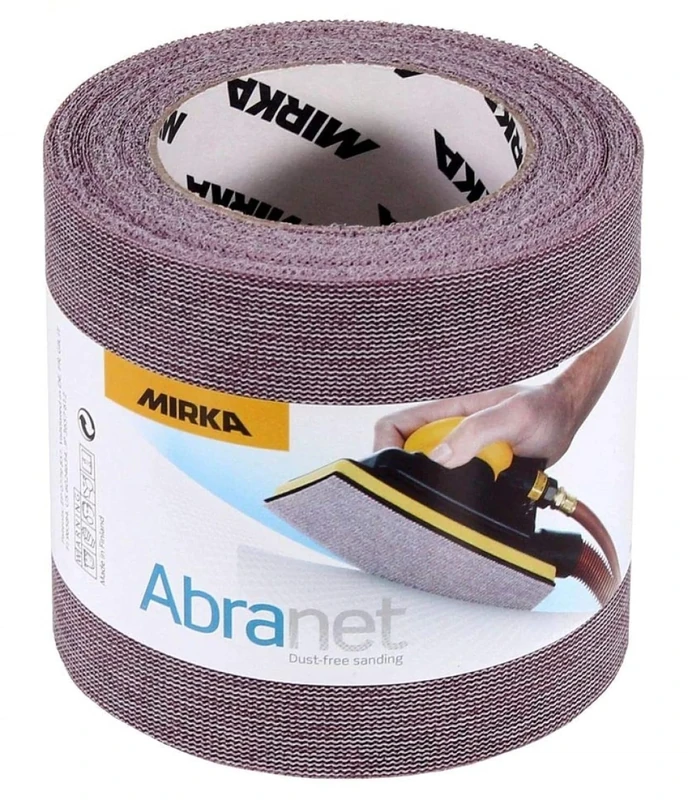 Mirka Abranet net abrasive roll 115 mm x 10 m with Hook & loop/Grit P400 / 1 roll/for sanding wood, filler, varnish, plastic / AE555F0180