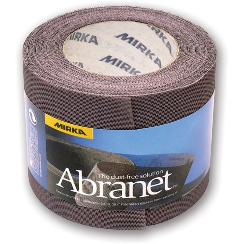 Mirka Abranet abrasive roll with net 75 mm x 10 m Hook & loop/Grit P120 / 1 roll/for sanding wood, filler, varnish, plastic / 545BI001123R - Image 1