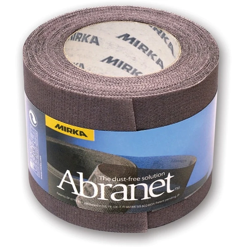 Mirka Abranet abrasive roll with net 75 mm x 10 m Hook & loop/Grit P320 / 1 roll/for sanding wood, filler, varnish, plastic / 545BI001323R