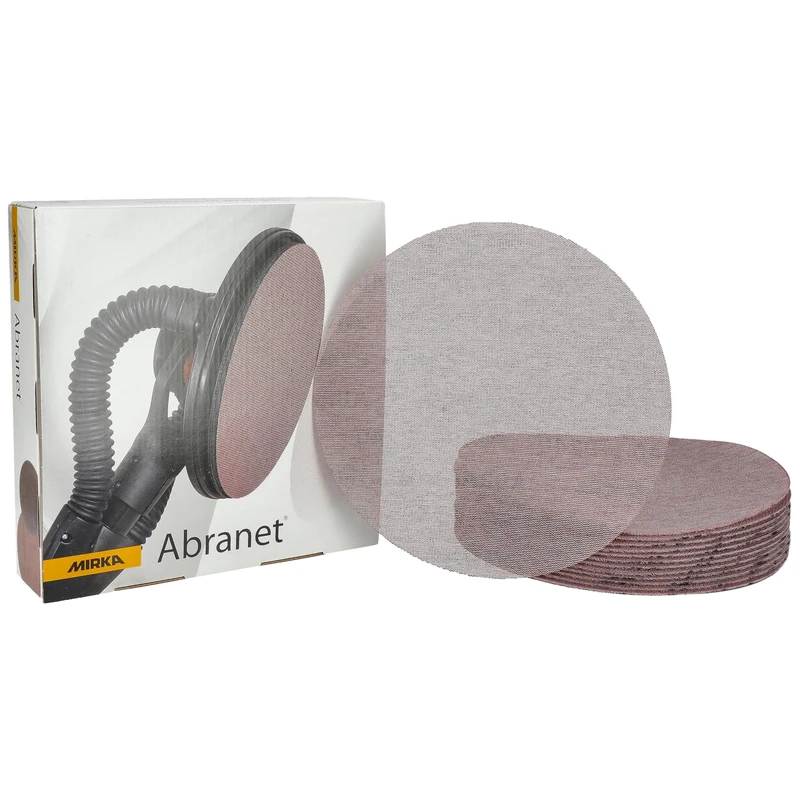 Mirka Abranet sanding disc with net Ø 225 mm Hook & loop/Grit P240 / 25 pcs/for sanding wood, filler, varnish, plastics / 54223025252525