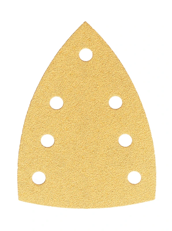 Mirka Gold Universal Sanding Paper 100x152x152mm 7-hole / grit P240, 100 pcs / For sanding plaster, filler, chipboard, wood, varnish