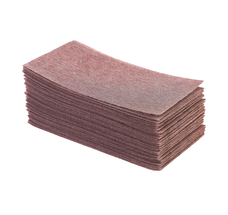 Mirka Abranet net sandpaper strips 115x230 mm Hook & loop/Grit P120 / 50 pcs/for sanding wood, walls, metal, aluminium, stainless steel, filler, varnish, plastic / 5411205012
