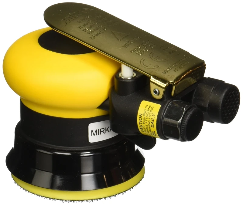 MIRKA Compressed Air Excenter without Extraction Ã˜ 3.03" 0.10" Stroke, 1/4 Thread 12,000 rpm Including Non-Perforated Plate Nipple + Adapter Set GRIP ROS325NV Unperforated 1 Piece