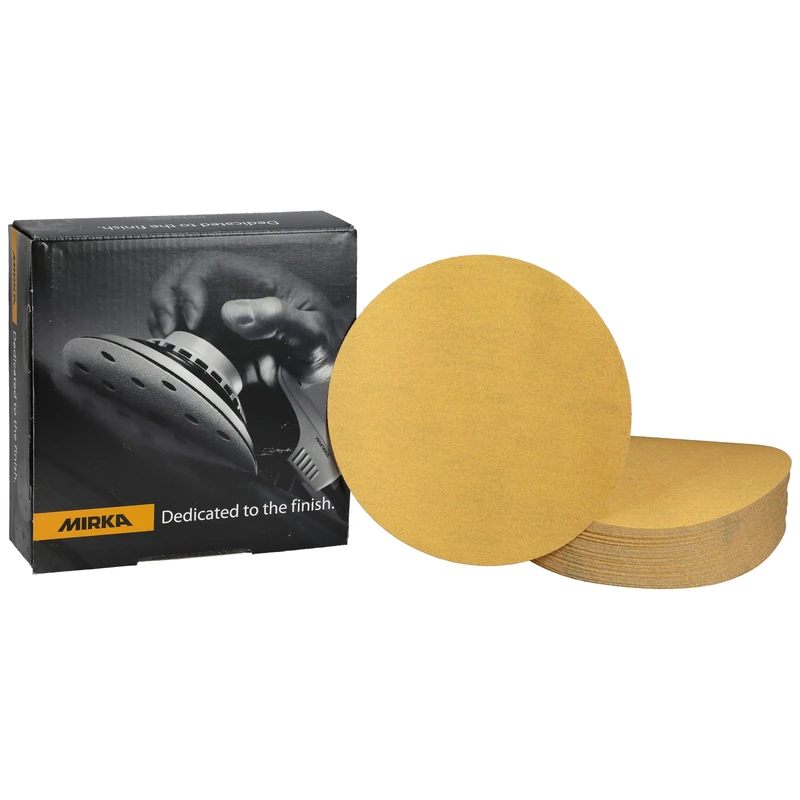Mirka Gold universal sandpaper Ø 150mm / self-adhesive / grit P180, 100 pcs / For sanding plaster, filler, chipboard, wood, varnish