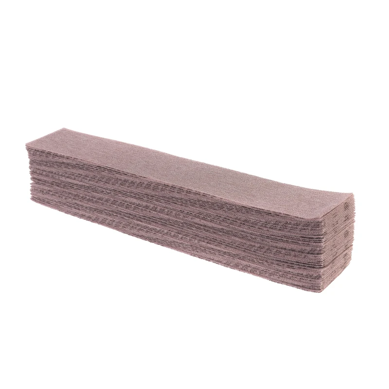 Mirka Abranet net sandpaper strips 70x420 mm Hook & loop/Grit P120 / 50 pcs/for sanding wood, walls, metal, aluminium, stainless steel, filler, varnish, plastic / 5415105012