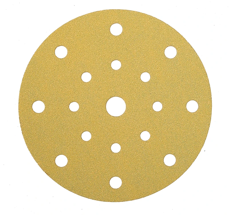 Mirka Gold Universal Sanding Paper Ø 150mm Hook & loop 17-hole/grit P180, 100 pcs/For sanding plaster, filler, chipboard, wood, varnish