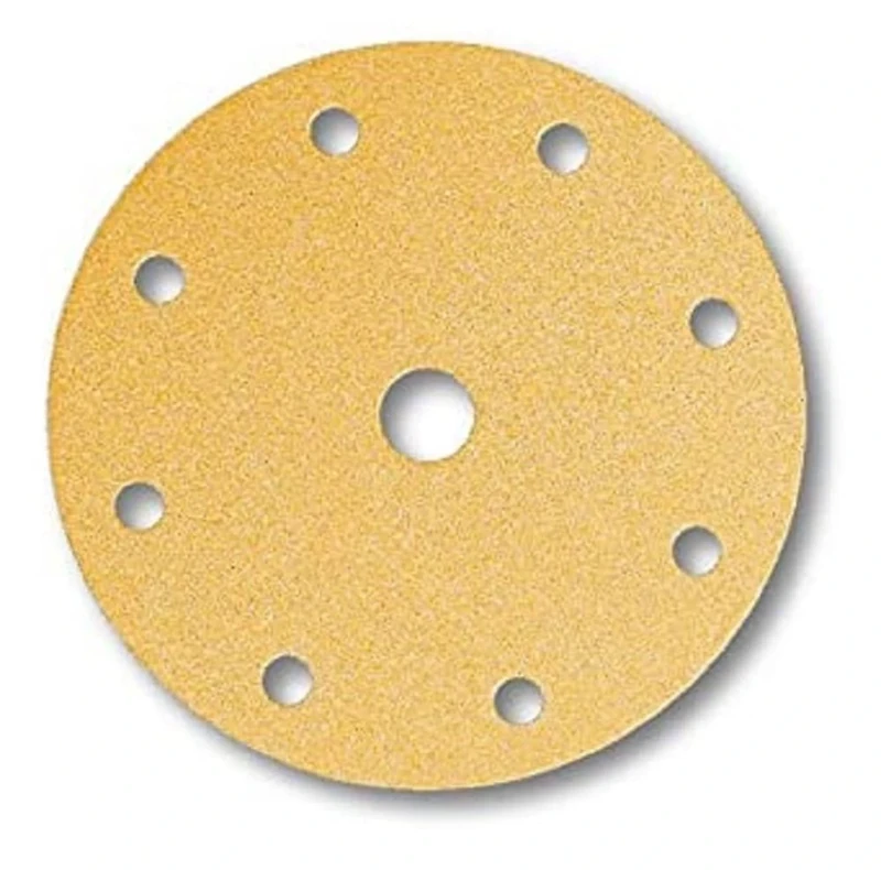 Mirka Gold Universal Sanding Paper Ø 150mm Grip 9-hole, grit P220, 100 pcs / For sanding plaster, filler, chipboard, wood, varnish