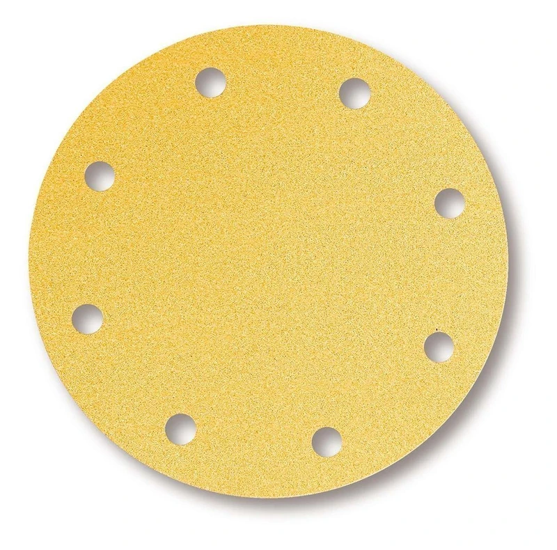 Mirka Gold Universal Sanding Paper Ø 200mm Grip 9-hole, grit P120, 50 pcs / For sanding plaster, filler, chipboard, wood, varnish - Image 1
