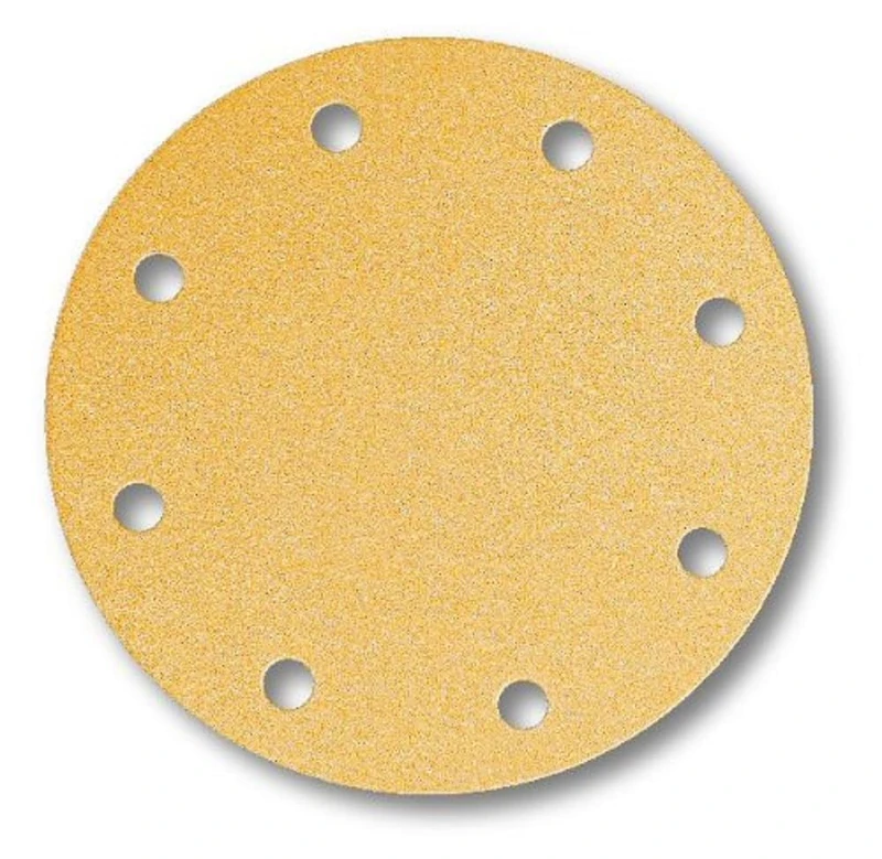 Mirka Gold Universal Sanding Paper Ø 200mm Grip 9-hole, grit P150, 50 pcs / For sanding plaster, filler, chipboard, wood, varnish