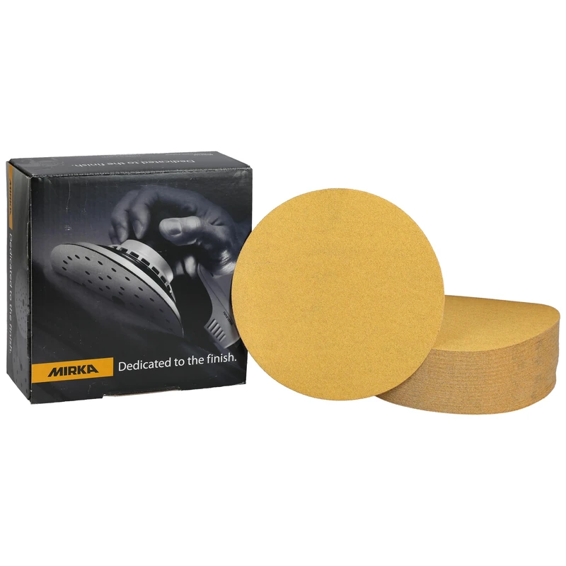 Mirka Gold universal sandpaper Ø 150mm / self-adhesive / grit P120, 100 pcs / For sanding plaster, filler, chipboard, wood, varnish
