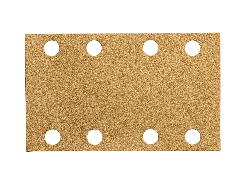 Mirka Gold Universal Sanding Paper 81x133mm / Grip / Grit P150 / 8-hole / 50 pcs / For sanding plaster, filler, chipboard, wood, varnish