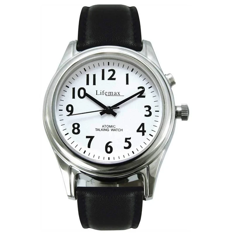 NRS Healthcare Radio Controlled Talking Watch with Leather Strap (Eligible for VAT Relief in The UK)