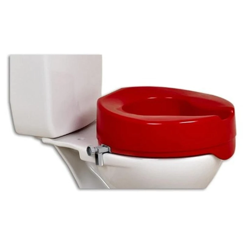 NRS Healthcare Red Raised Toilet Seat 10 cm (4 inch) High