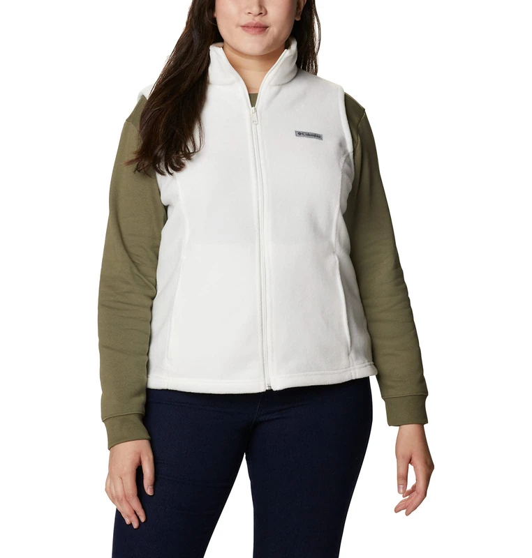 Columbia Women's Benton Springs Vest Fleece, Sea Salt, 3X