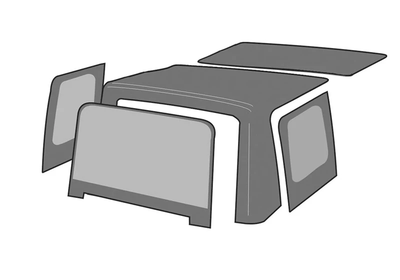 Rampage Products 98935 Factory Replacement Soft Top for 1999-2002 Suzuki Vitara/Geo Tracker, Black Diamond w/Tinted Windows