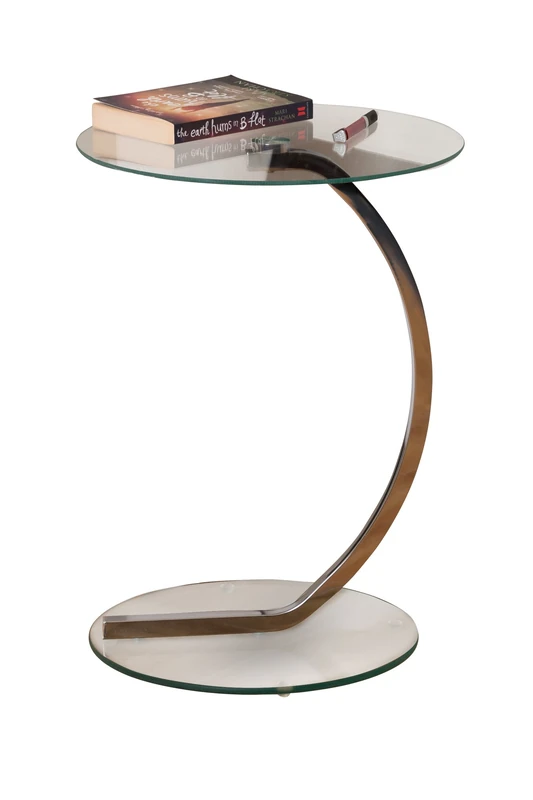 ASPECT Merlin Glass Round Table, 40 x 54 cm, Clear