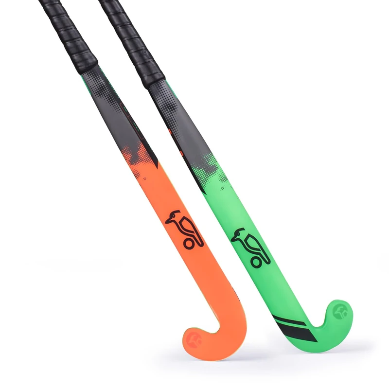 Kookaburra Invade Indoor Hockey Stick - 36.5 - L, Orange/Green