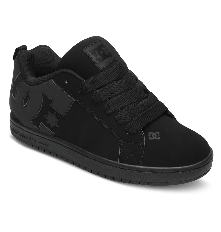 DC Shoes Men's Court Graffik - Low-top for Men Skateboarding Shoes, Black, 9 UK