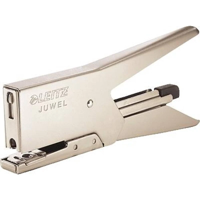 Leitz Juwel 2000 Stapling Pliers, Use with Juwel 4 mm Staples, 12 Sheet Capacity, Metal, Chrome, 55570082