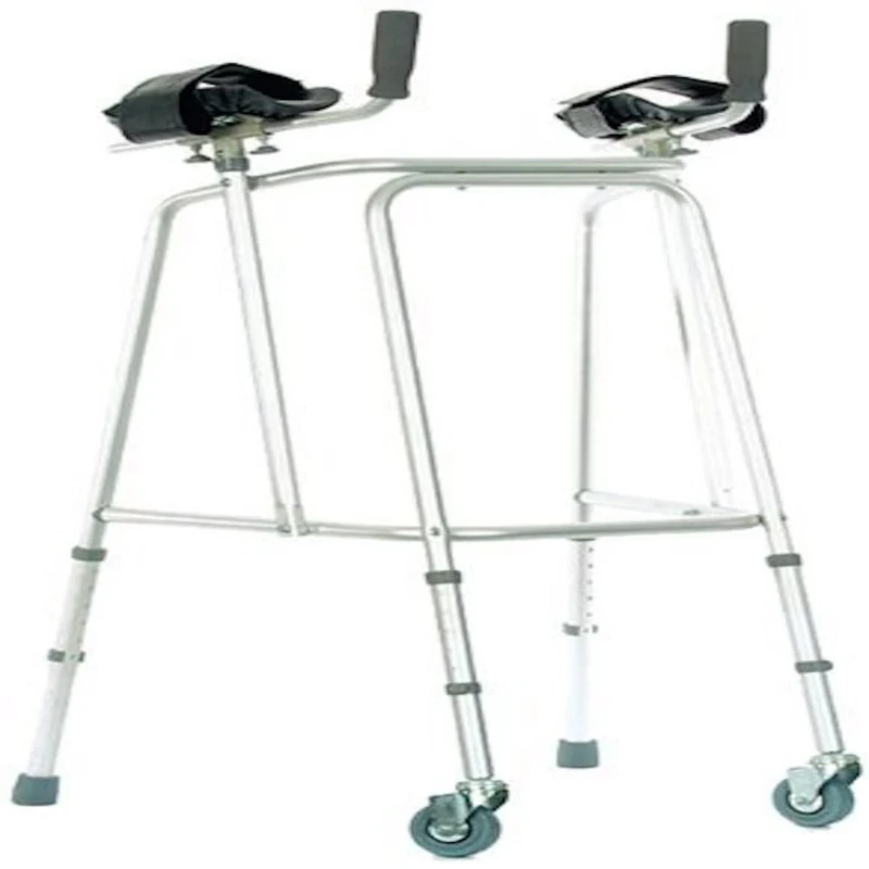 NRS Healthcare Walking Frame with Forearm Trough Supports and Wheels