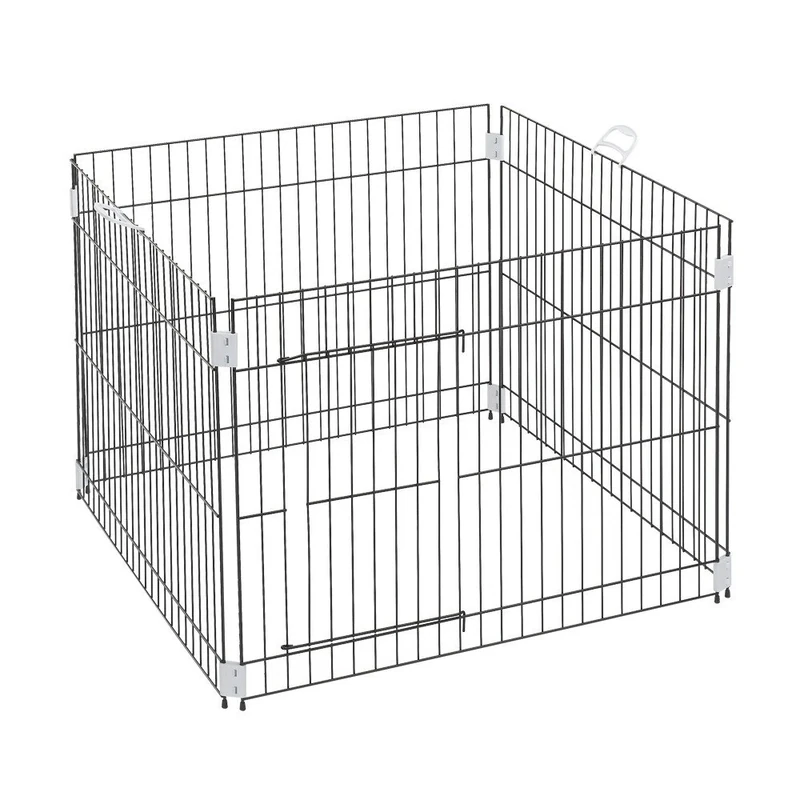 Ferplast Puppy fence DOG TRAINING indoor fence, folding mesh, Anti-slip feet, Sturdy coated metal, Ergonomic handles, 80 x 80 x h 62 cm