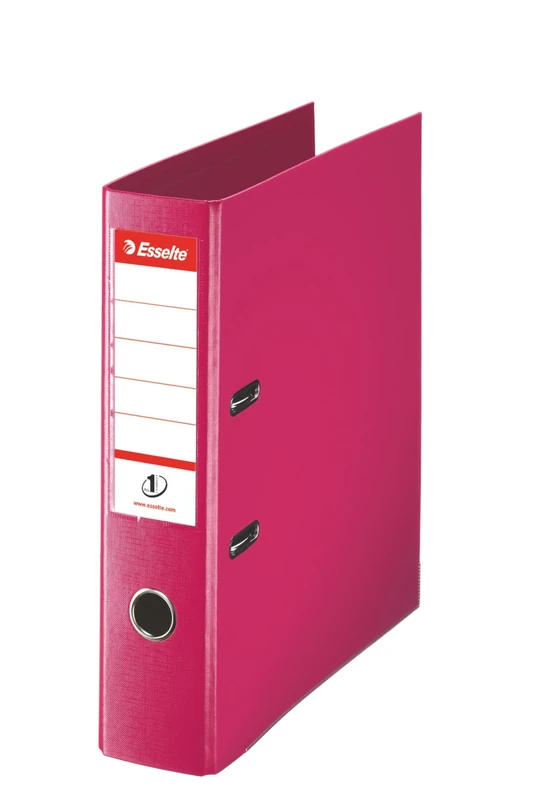 Esselte No.1 Power A4 Lever Arch File with 75 mm Spine - Fuchsia Pink, Pack of 10