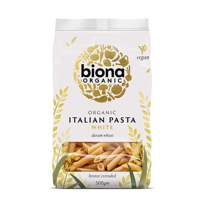 Biona Organic White Penne Pasta 500g (Pack of 12)