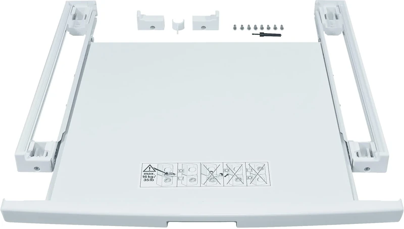 Siemens Connection Kit WZ20400 with Pull-Out for Safe Placement of Tumble Dryer and Washing Machine 85 mm x 120 mm x 185 mm