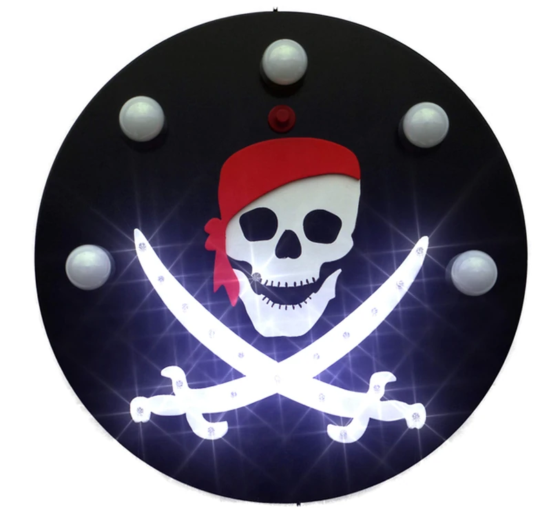 Elobra Pirate Ceiling Light for Children's Room with LED Night Light - Image 1