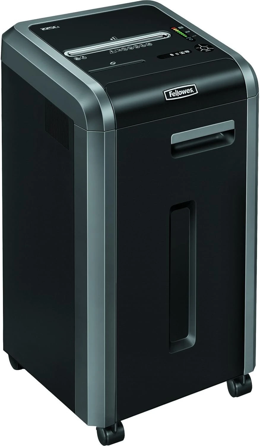 Fellowes Powershred 225Ci Particle Cut P-4 Paper Shredder with 100% Jam Free Technology 24 Sheets with Large 60 L Waste Paper Bin