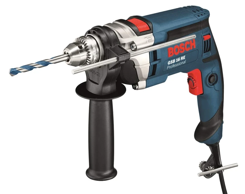 Bosch Professional Impact Drill GSB 16 RE (110 V, incl. Auxiliary handle, Depth stop 210 mm, chuck 13 mm, Carrying case)