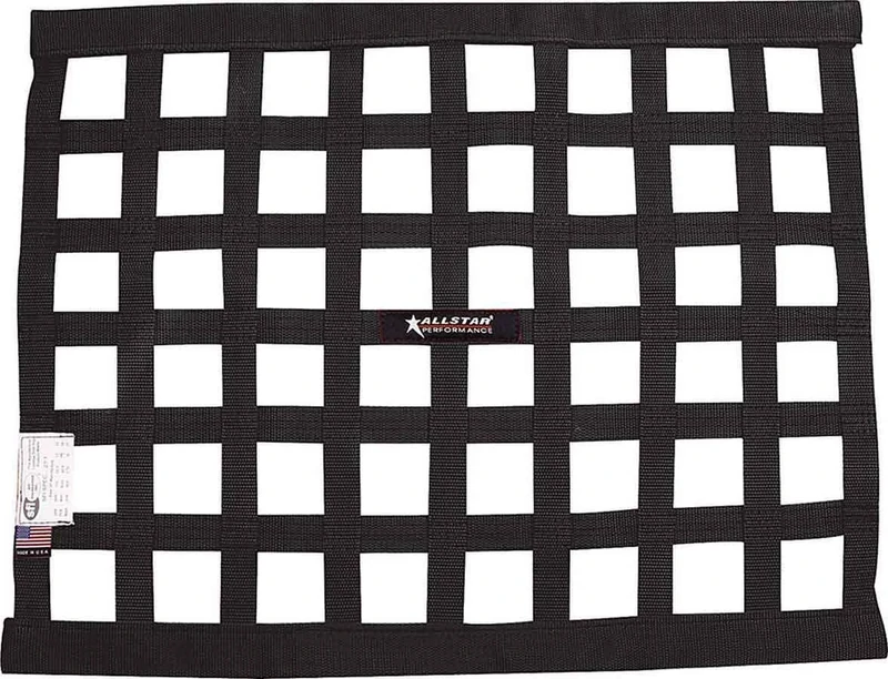 Allstar ALL10285 Black 18" High x 24" Wide Rectangular Border Style Mount Ribbon Window Net