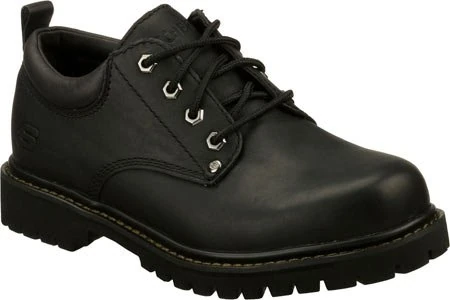 Skechers Tom Cats, Men's Boots, Black Oily Leather Bowl, 6 UK
