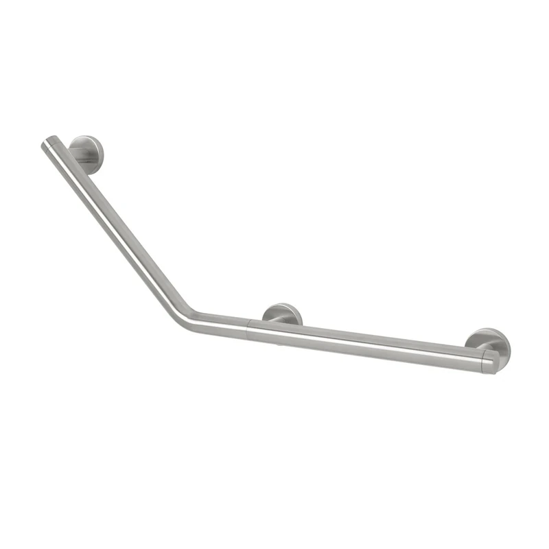 Tiger Boston Comfort & Safety 135º Grab Rail, Left Version, Stainless Steel Brushed, 58.7 x 23.6 x 7 cm