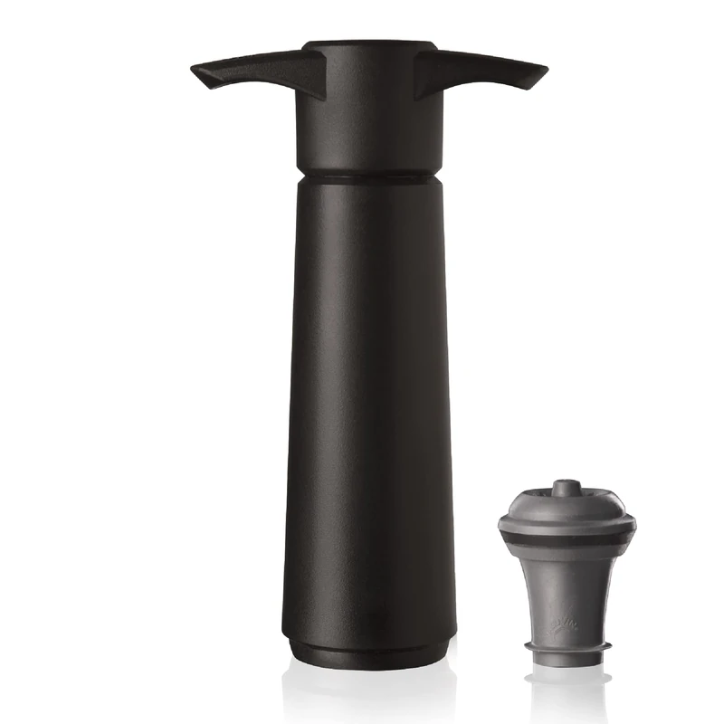 Vacu Vin Wine Saver - Black | 1 x Vacuum Pump + 1 x Vacuum Wine Stopper - Image 1