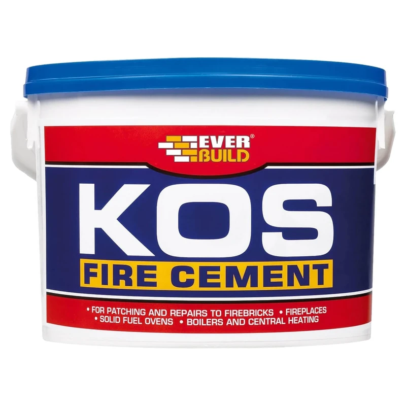 Everbuild KOS Fire Cement Cartridge – Ready to Use – Resistant to Temperatures Up To 1250˚C – Buff – 25kg