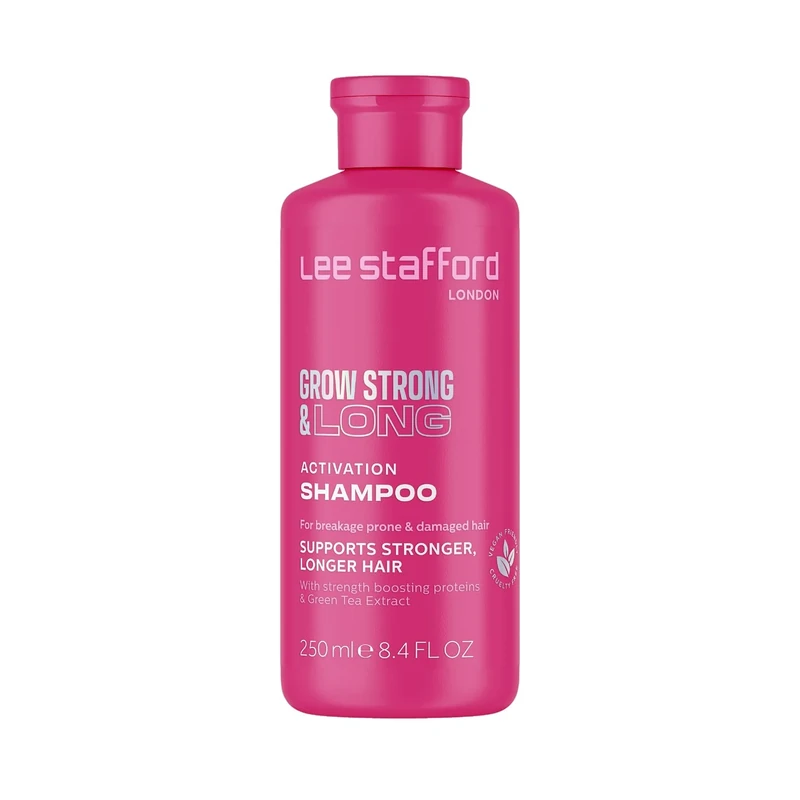 Lee Stafford Hair Growth Shampoo | Grow Strong & Long Collection - Best Thickening Regrowth Cleanser for Thinning, Treatment for Men & Women, Helps Oil, Frizzy, Dry Scalp, 250 ml