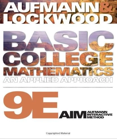 Basic College Mathematics 9th (Nineth) Edition byAufmann