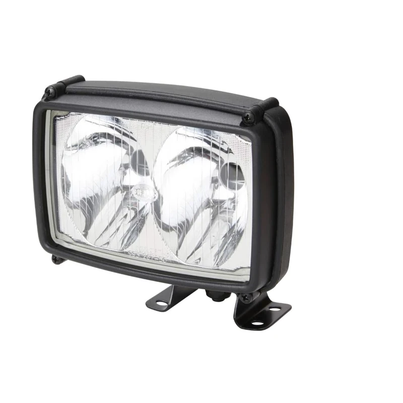 HELLA 1GA 006 991-051 Halogen-Worklight - Double-Beam - 12/24V - Screw Connection/mounting - Four-point mounting - Long-range illumination - Cable: 250mm - Plug: open cable ends