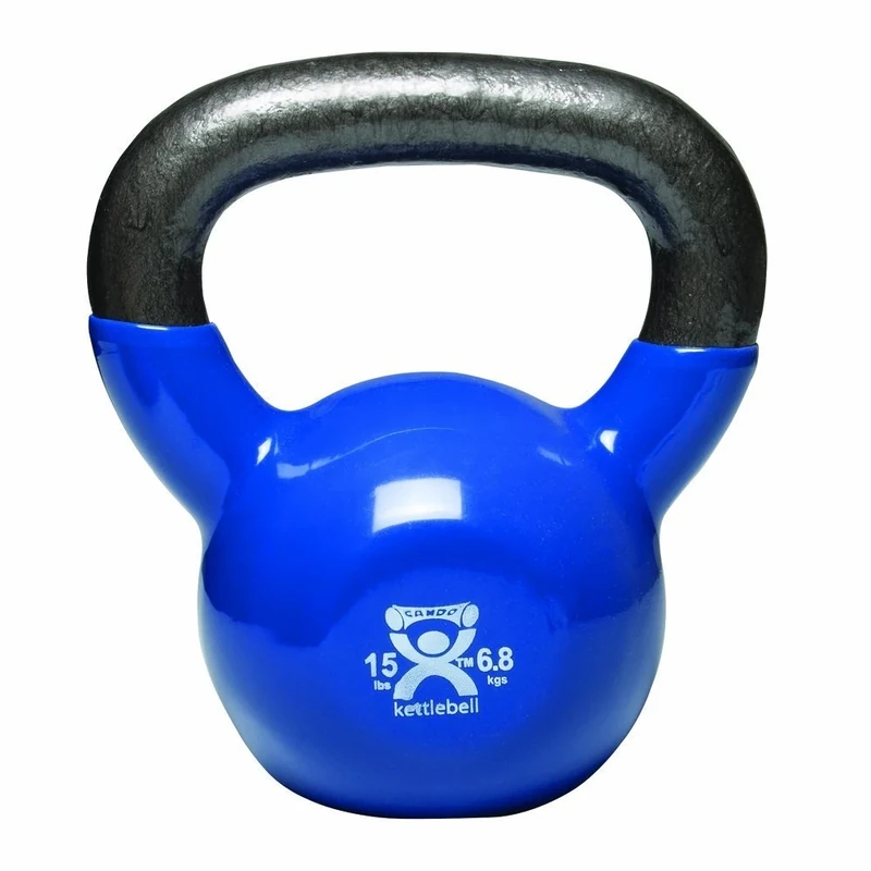 Cando 6.8Kg - 15lbs Blue Kettlebell - alternative to dumbbells
