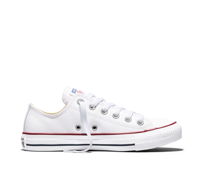 Converse All Star Low Leather Trainers Optical White - 7.5 UK