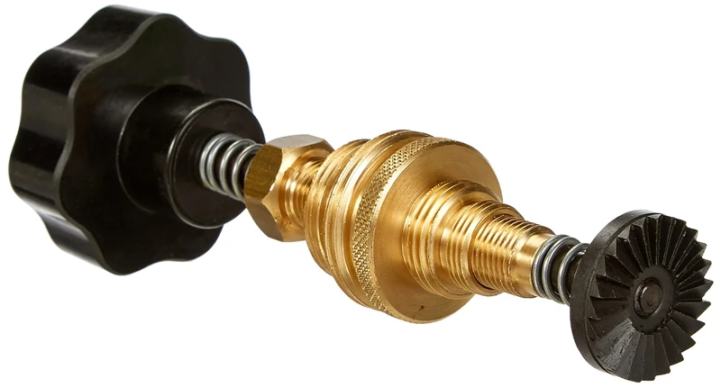 Haas Professional Valve Seat Cutter Set for 3/8 Inch, 1/2 Inch, 3/4 Inch and 1 Inch, Black/Brass (1 Set) - Image 1