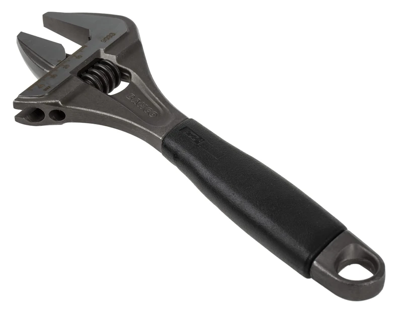 Bahco 9033 Extra Wide Jaw Adjustable Wrench, 270mm Length, Black