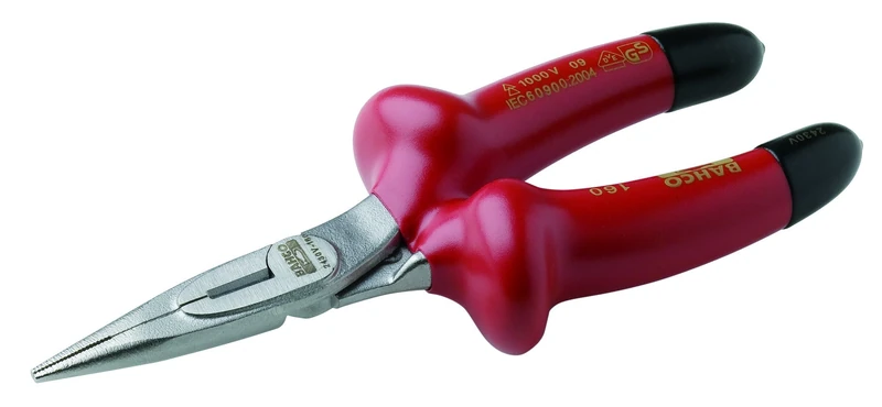 Bahco Ergo 2430V-160 Insulated Snipe Nose Straight Tip Plier