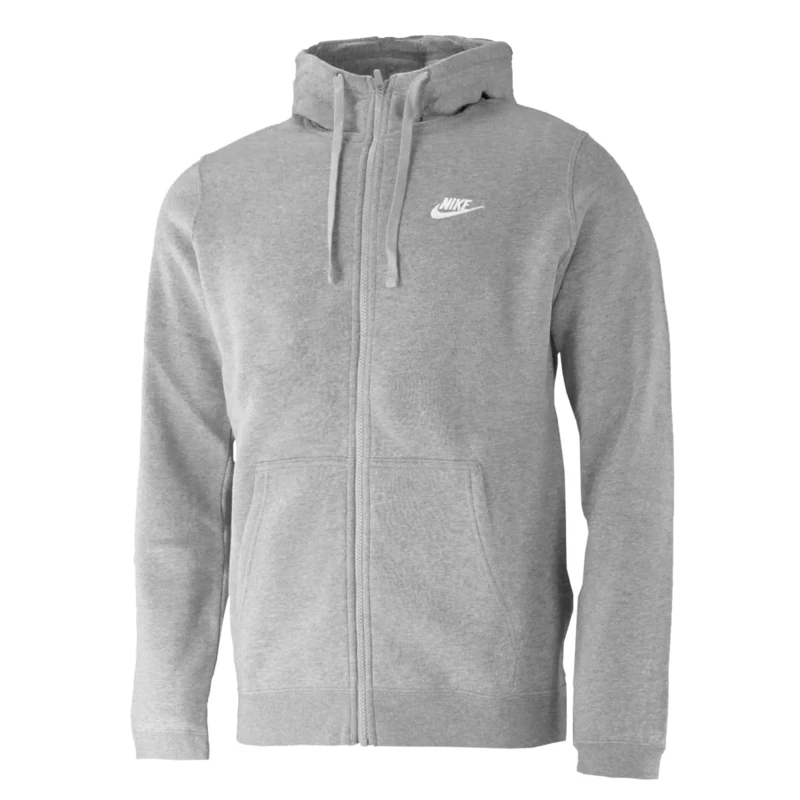 Nike Sportswear Club Fleece Hoodie - Dark Grey Heather/Dark Grey Heather/White, 2X-Large