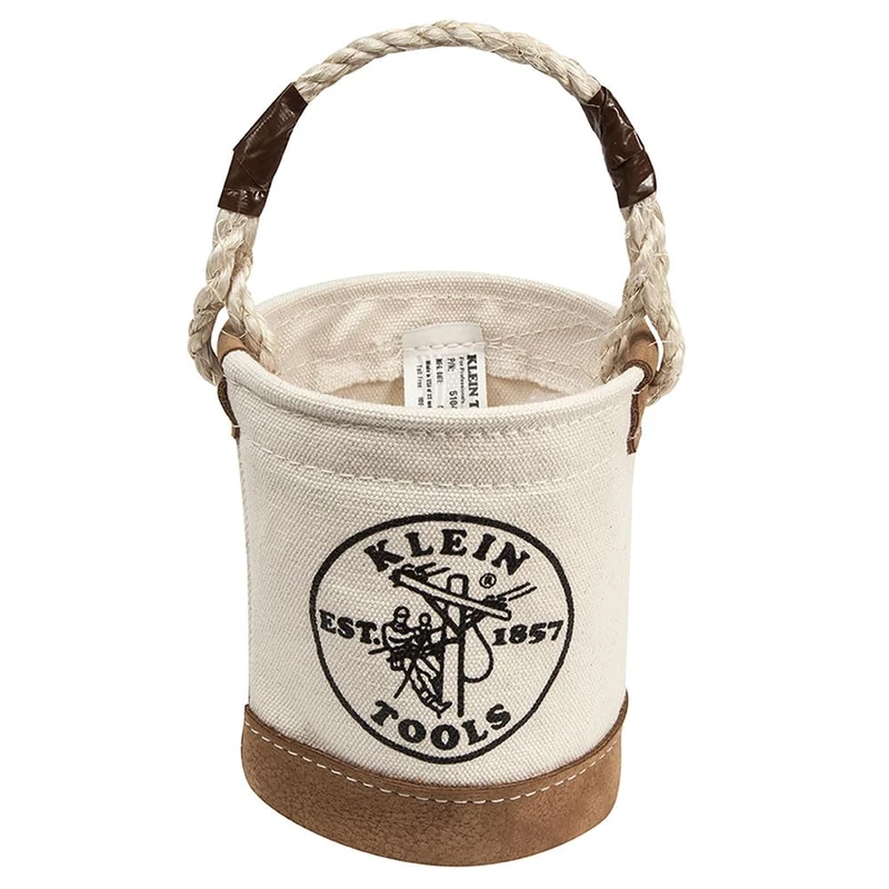 KLEIN TOOLS 5104MINI Mini Tool Bucket, Leather-Bottom
