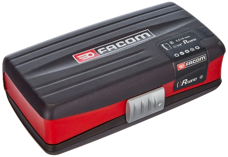 FACOM - 1/4 Inch Square Socket Set (38 Tools & Parts) - RL.NANO1PB - Ratchet Wrenches, Screwdrivers and Bits - Complete Clamping and Screwing Set - Hand Tools