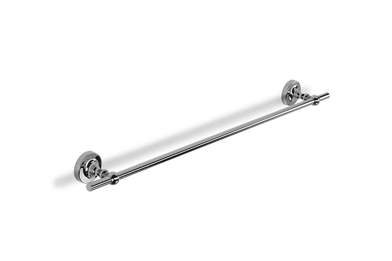 Croydex Glue-Fix Worcester Towel Rail, Easy Fit No Drilling No Tools, Silver